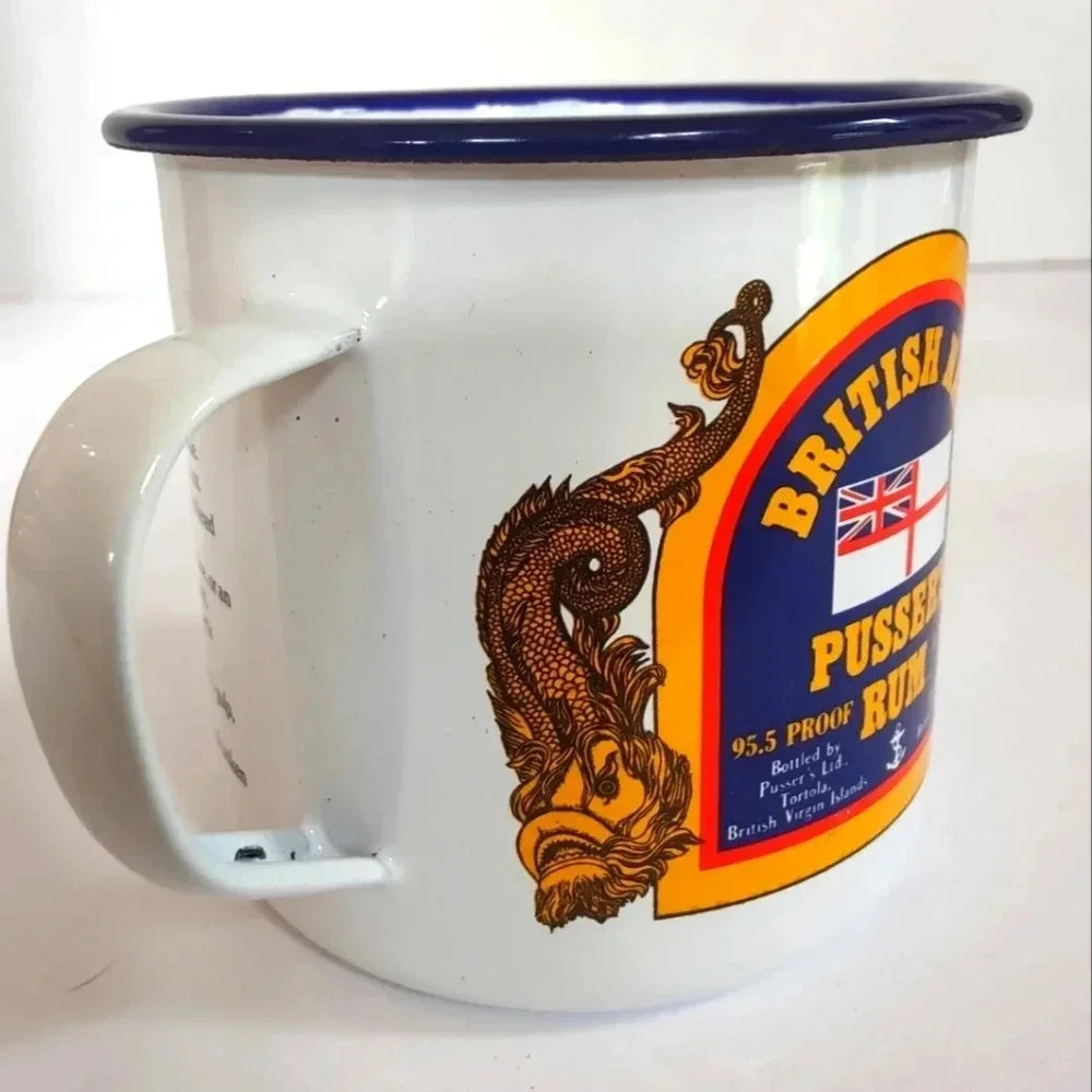 Pusser's Rum Enameled Metal Mug Cup, 16 oz. EXC - Picture 5 of 7